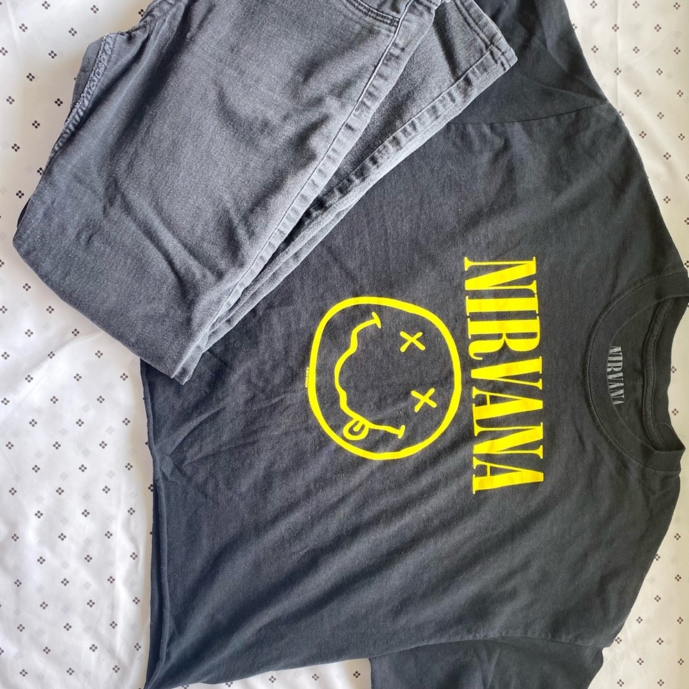 Black “NIRVANA” top